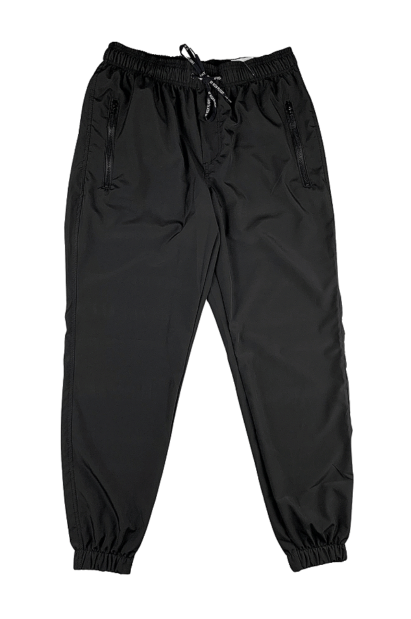 Calça Masculina Tactel com Zíper nos Bolsos e Punho Hf