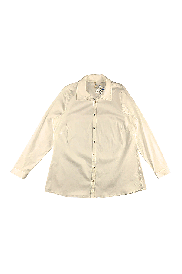 Camisa Social Feminina Manga Longa em Algodão com Elastano Cativa