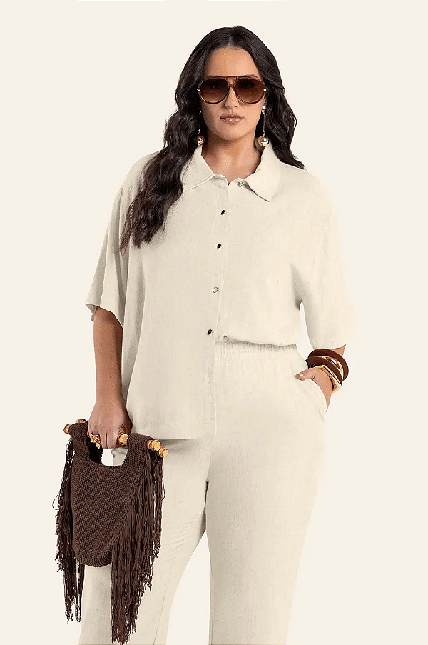 Camisa Feminina em Linho Strong Secret Glam
