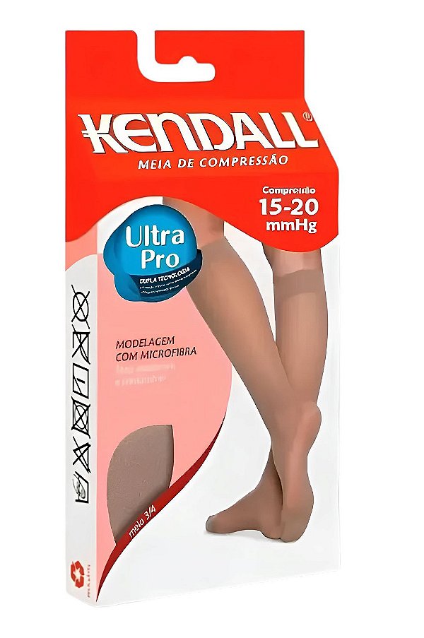 Meia Feminina 3/4 Média Compressão Com Ponteira Kendall