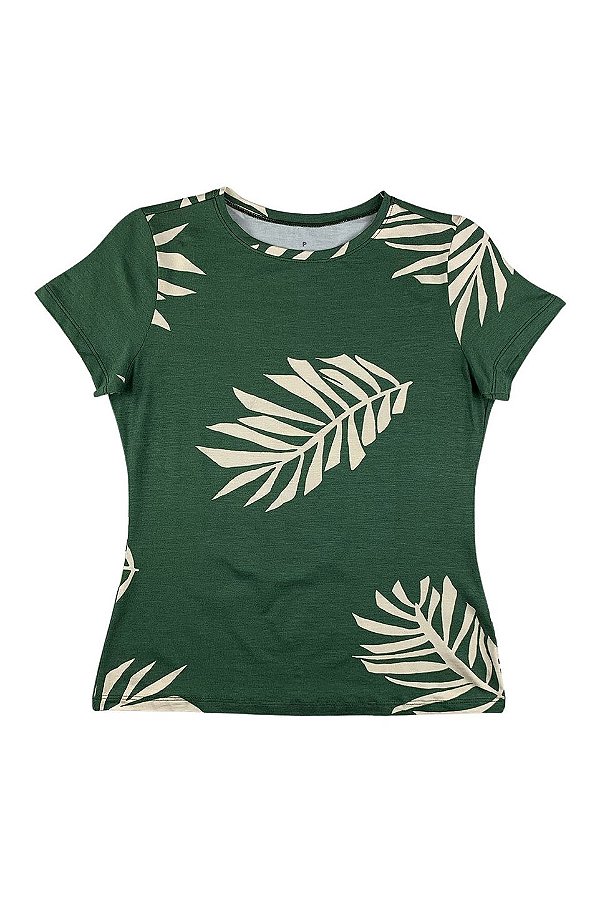 Blusa Feminina Manga Curta Slim Estampada Malwee