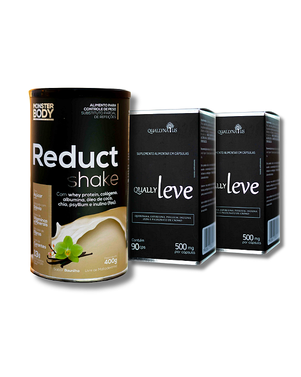 Kit Emagrecimento: 2 QuallyLeve + 1 Reduct Shake