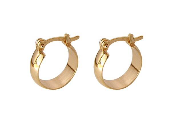 BB 1941 Brinco Argola Oval Lisa 1.3CM BRUNA Semijoias