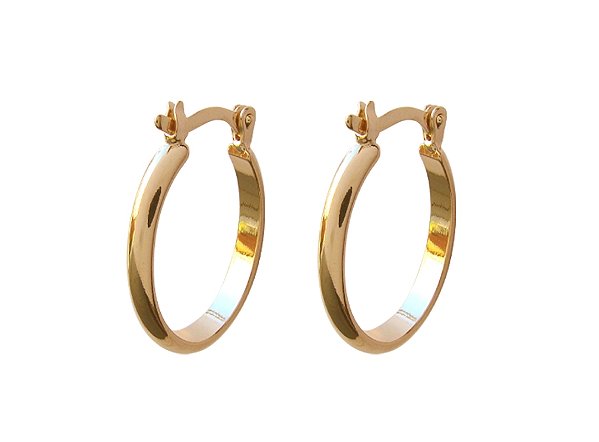 BB 1975 Brinco Argola Oval 2CM BRUNA Semijoias