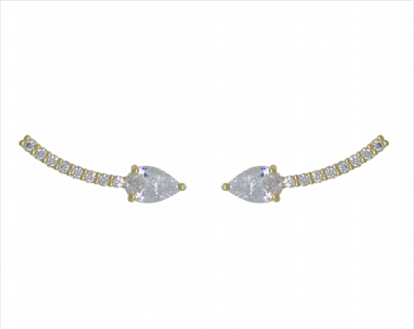 BB 2873 Mini Palito Com Gota Cristal BRUNA Semijoias