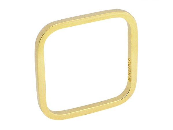 AB 1861 Anel Quadrado Liso Bruna Semijoias