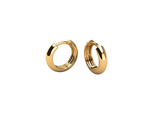 BB 3234 Brinco Argola Lisa Media 12mm BRUNA Semijoias