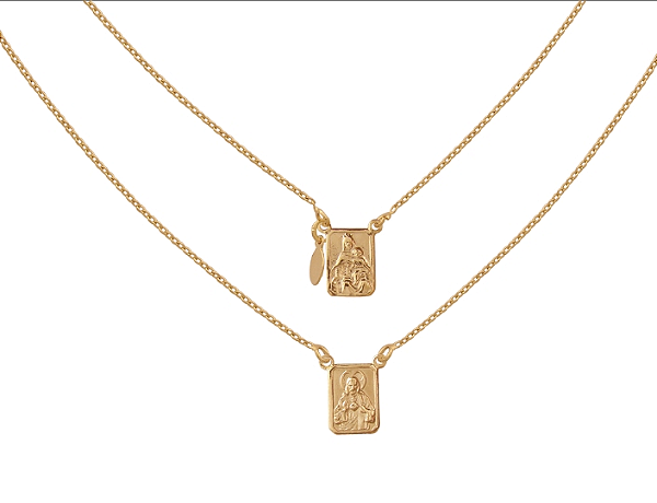 GB 0127 Escapulário Dourado 70cm BRUNA Semijoias