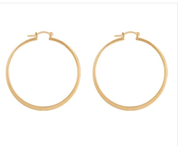 BB 2137 Brinco Argola Chapada 4,5cm BRUNA Semijoias