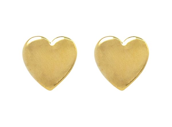 BB 3065 Brinco Coração Liso 1cm BRUNA Semijoias