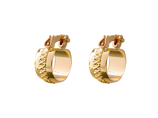 BB 1932 Brinco Argolinha Infantil 1CM Trabalhada BRUNA Semijoias