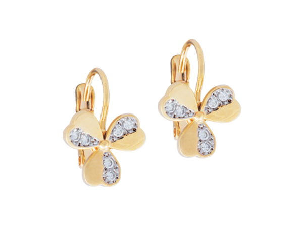 BB 2677 Brinco Gancho Com Trevo BRUNA Semijoias