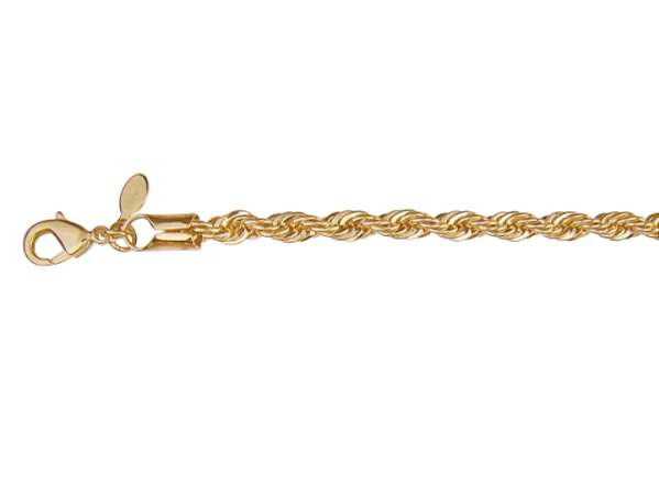 CE 0086 Pulseira Cordão Torcido Dourado 4mm BRUNA Semijoias