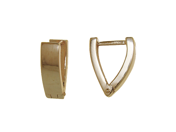 BB 2645 Brinco Argola Em V Lisa 1,7CM BRUNA Semijoias