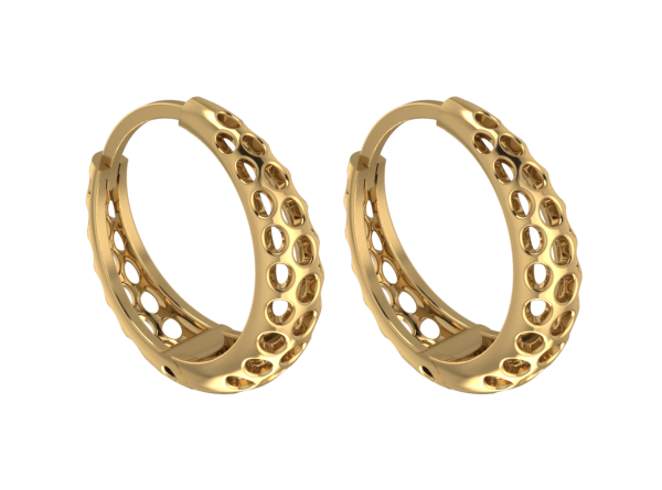 BB 2901 Brinco Argola Vazada 1,5CM BRUNA Semijoias