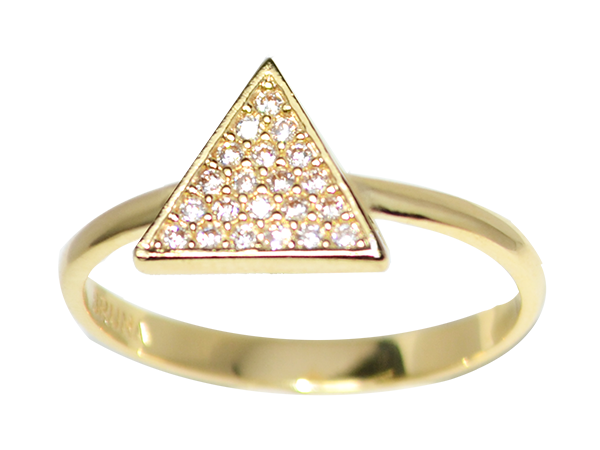 AB 1857 Anel Triangulo Micro Cravação BRUNA Semijoias