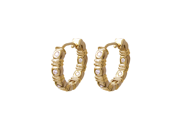 BB 2236 Brinco Argola Trabalhada 1,9CM BRUNA Semijoias