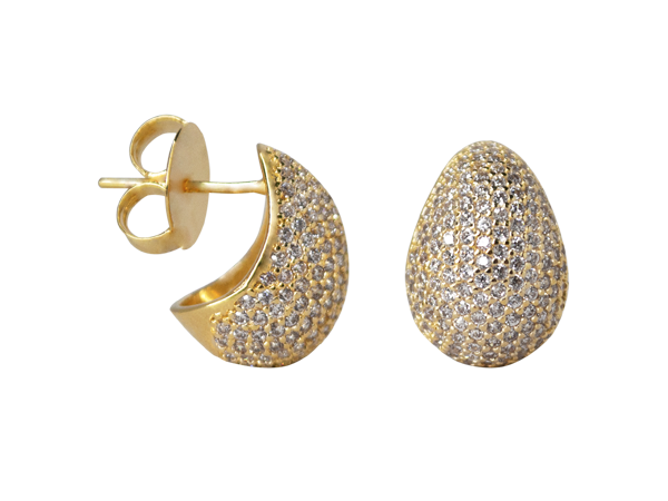 BB 3073 Brinco Pingo Cravejado BRUNA Semijoias