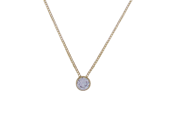 GB 0204 Gargantilha Ponto De Luz Redondo Zircõnia 0,5CM (40 P/ 45CM) BRUNA Semijoias