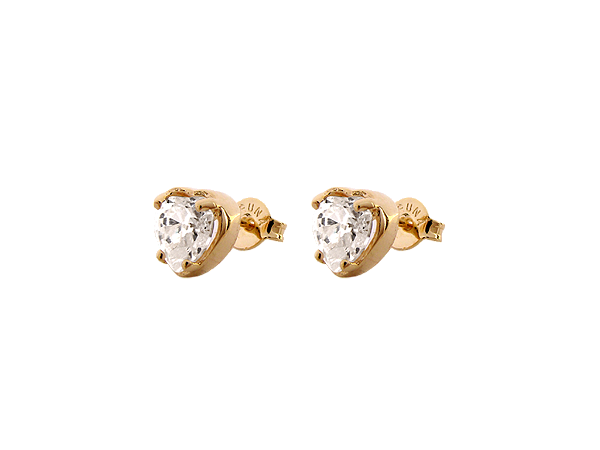BB 1916 Brinco Coração Zircõnia 0,7CM BRUNA Semijoias