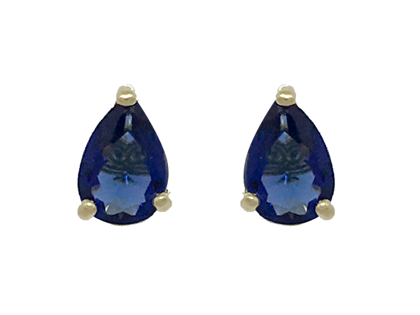 BB 2867 Brinco Gota Azul Escuro 6mm BRUNA Semijoias