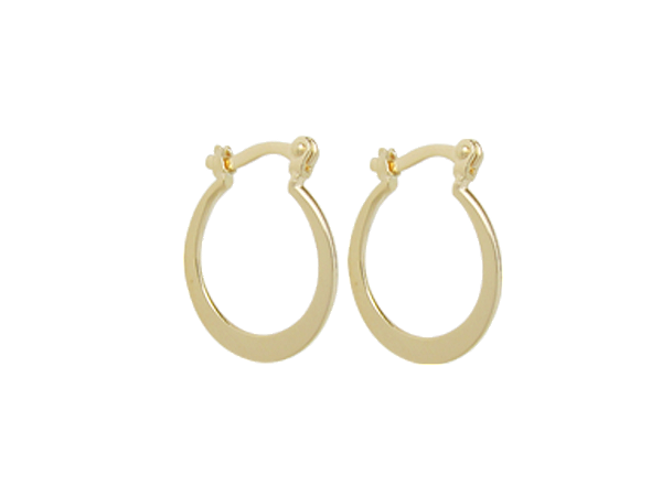 BB 2505 Brinco Argola Achatada 2,1CM Lisa BRUNA Semijoias