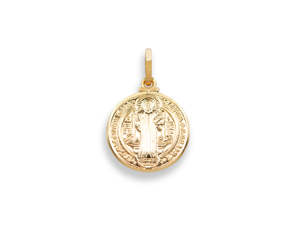 MB 1358 Medalha São Bento Liso 1,5cm BRUNA Semijoias