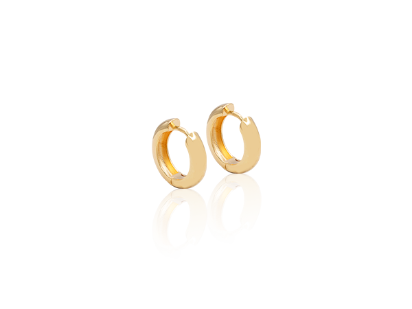 BB 3386 Brinco Argola Tubolar Liso 2cm BRUNA Semijoias