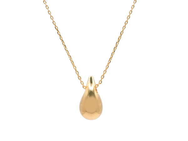 GB 0391 Gargantilha Fina Com Gota Lisa 1,3CM 40P/45CM BRUNA Semijoias