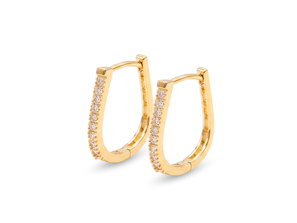 BB 3414 Brinco Argola Cravejado Zirconias 1,7CM BRUNA Semijoias