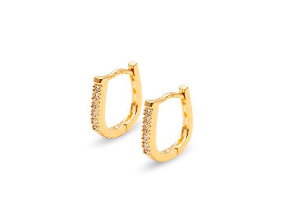 BB 3412 Brinco Argola Cravejado Zirconias 1,4CM BRUNA Semijoias