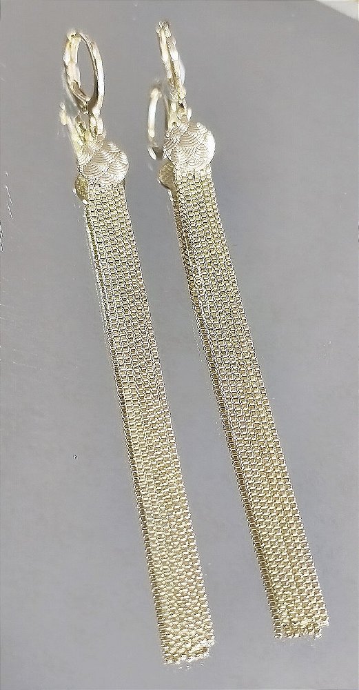 BF 0209 Brinco Algema (1cm) c/ Franja (7cm) MD Folheados