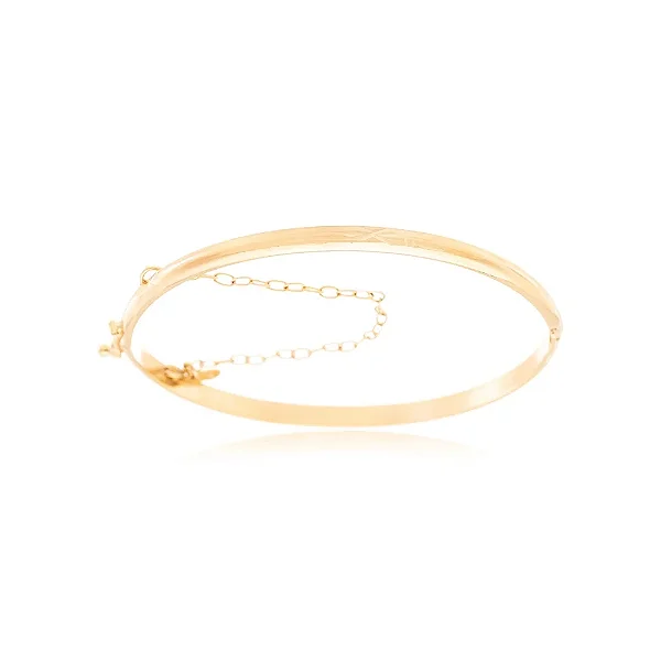 PF 0639 Bracelete Liso Com Fecho Pega Ladrão 6,5CM MD Folheados