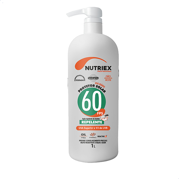 Protetor Solar Fps 60 Repelente 1l Nutriex