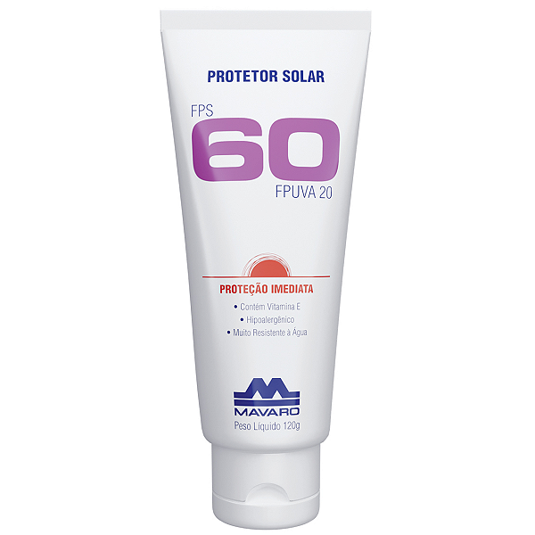 Protetor Solar Fps 60 120g Mavaro