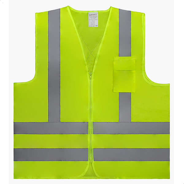 Colete SinalizaÇAo Refletivo 1 Bolso Ziper Amarelo Infinity