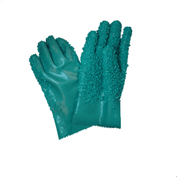 Luva Pvc Forrada Palma Granulada 25cm Plastcor Ca 34569