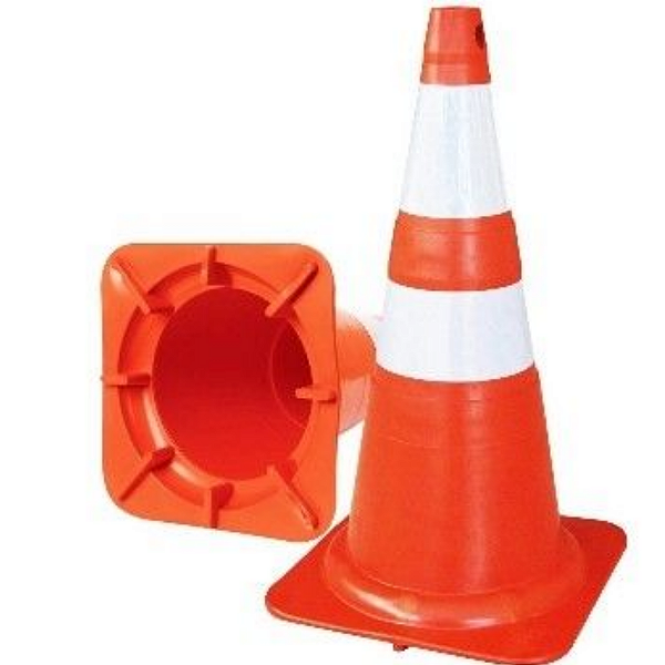 Cone SinalizaÇAo Flexivel Laranja 75cm Nbr Refletivo Plastcor