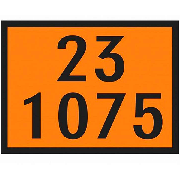 Placa Simbologia 30 X 40 - Onu 23 1075 Plastcor