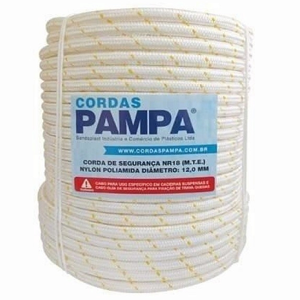 Corda Nr-18 Trava-Queda 12mm 50m Pampa
