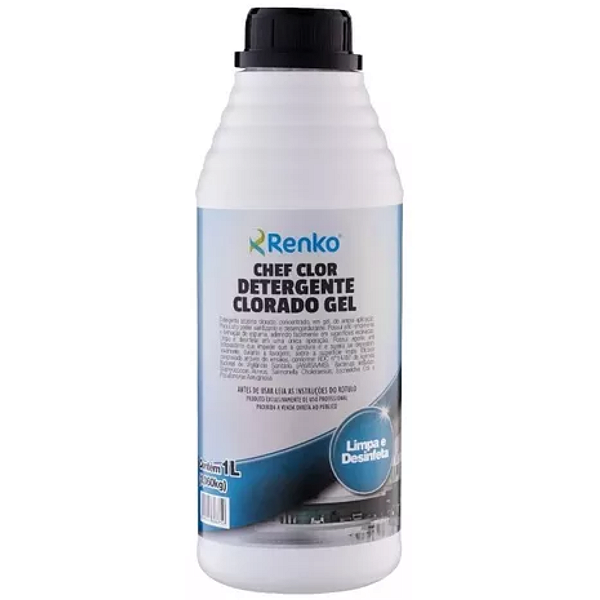 Chef Clor Detergente Desinfetante Clorado Gel 1l Chcl Renko