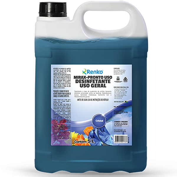 Mirax Desinfetante Pronto Uso Cristal 5l Mpui Renko