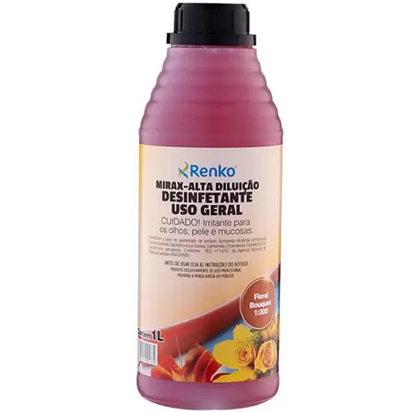 Mirax Desinfetante Conc 1:50 Floral Bouquet 1l Mcfb Renko