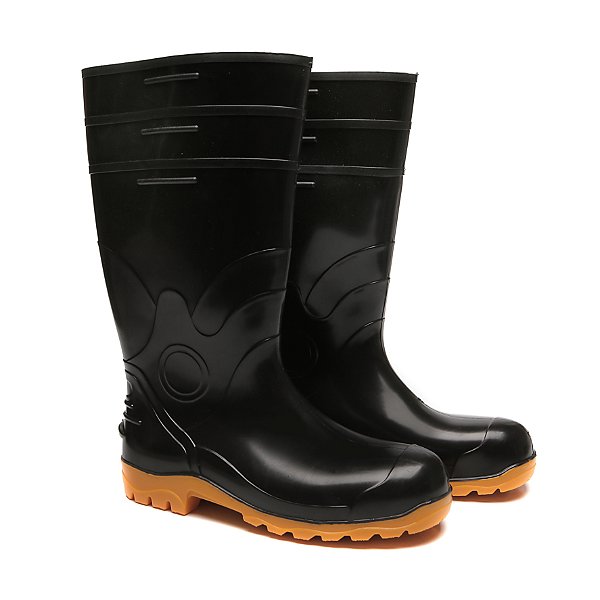 Bota Pvc Longo Sf Preto Sola Amarela 85bpl600sf Bracol Ca 37455