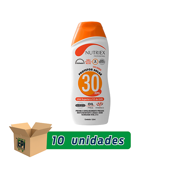Kit com 10 Protetor Solar Fps 30 120g Nutriex