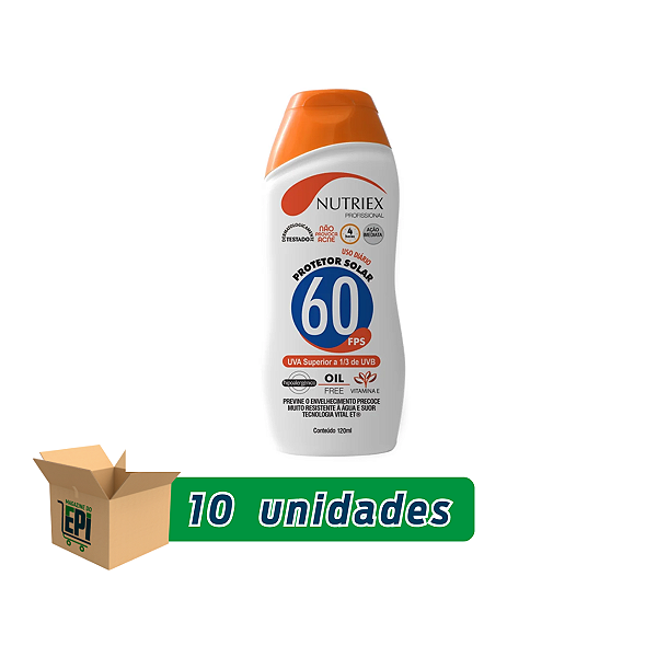 Kit com 10 Protetor Solar Fps 60 120g Nutriex