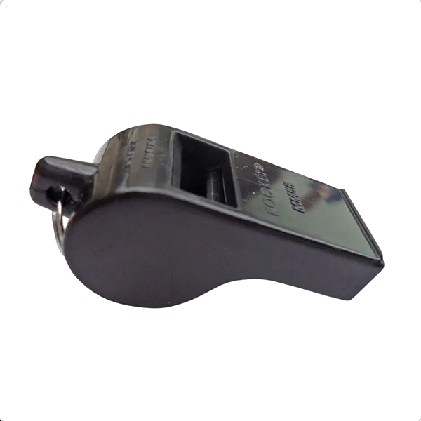 Apito Plástico Mm55 Preto Rocket