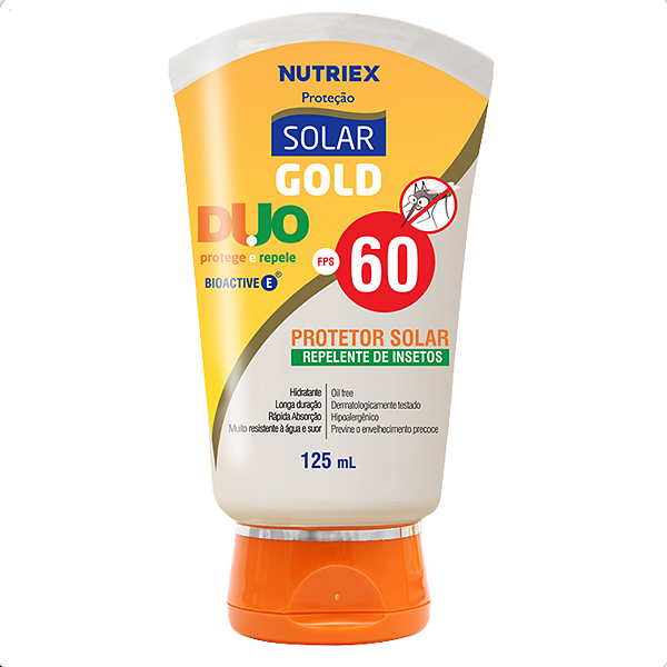 Protetor Solar Gold Fps 60 Repelente 125g Nutriex