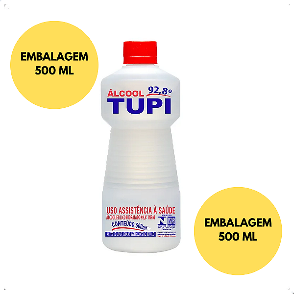 Alcool Liquido 92,8° 500ml Tupi