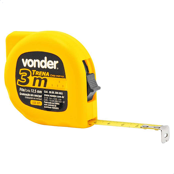 Trena de Aço 3m X 12,5mm Vonder